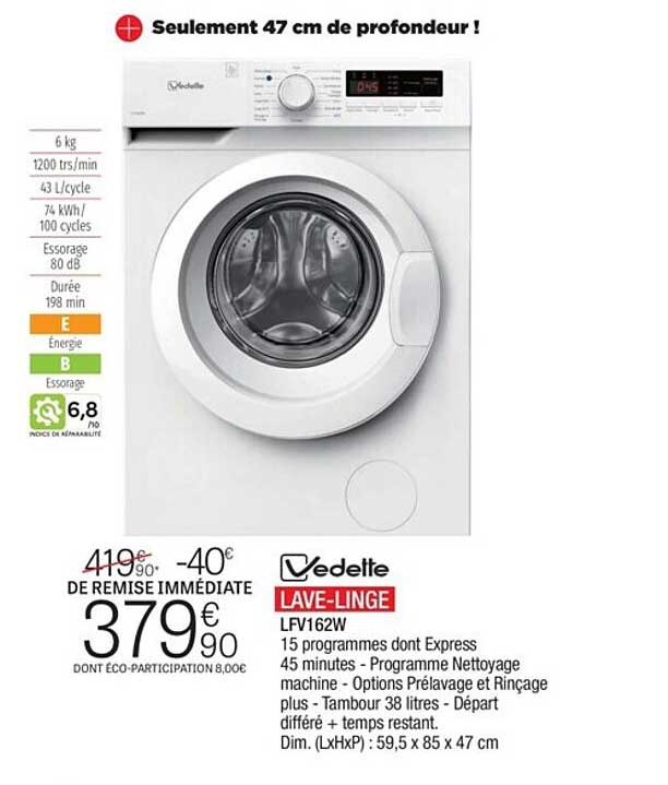 lave-linge vedette