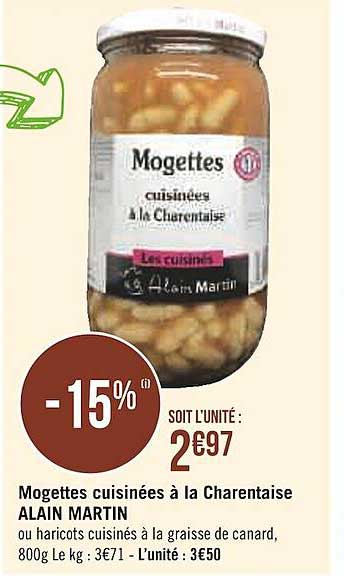mogettes cuisinées à la charentaise alain martin