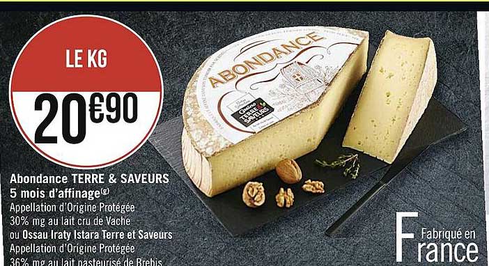 abondance terre & saveurs 5 mois d'affinage