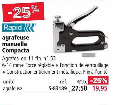 agrafeuse manuelle compacta rapid