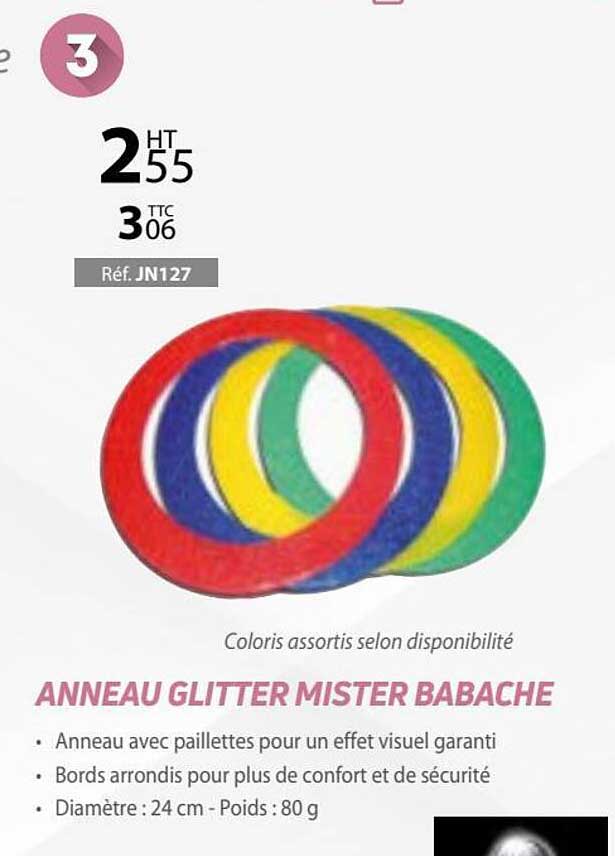 anneau glitter mister babache