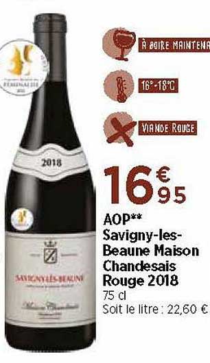 aop** savigny-les-beaune maison chandesais rouge 2018