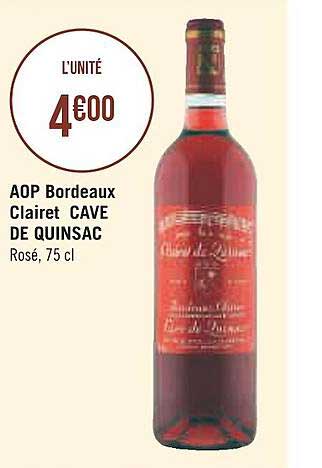 aop bordeaux clairet cave de quinsac