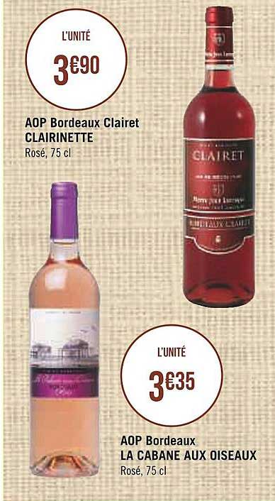 aop bordeaux clairet clairinette