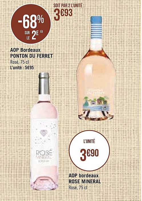 aop bordeaux ponton du ferret, aop bordeaux rosé minéral