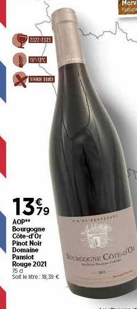 aop bourgogne côte-d'or pinot noir domaine pansiot rouge 2021