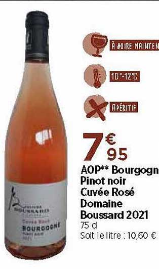 aop bourgogne pinot noir cuvée rosé domaine boussard 2021