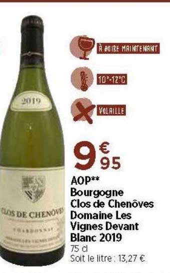 aop bourgognne clos de chenôves domaine les vignes devant blanc 2019