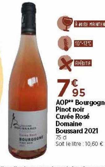 aop bourgon pinot noir cuvée rosé domaine boussard 2021