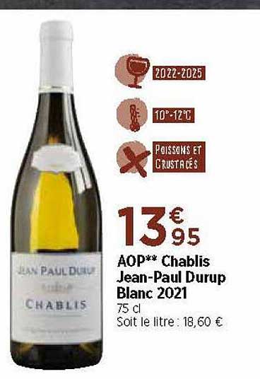 Aop Chablis Jean-paul Durup Blanc 2021