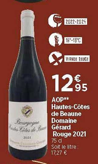 aop hautes-côtes de beaune domaine gérard rouge 2021
