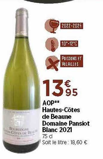 aop hautes-côtes de beaune domaine pansiot blanc 2021