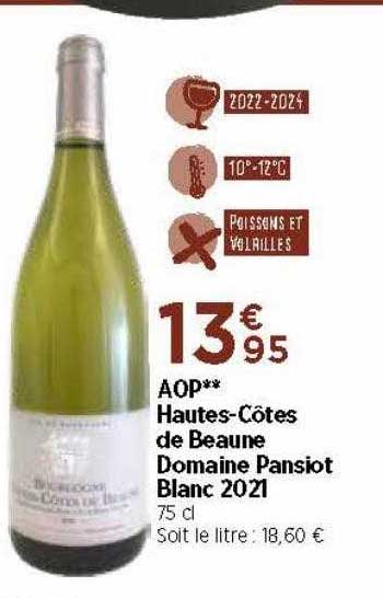 Aop Hautes-côtes De Beaune Domaine Pansiot Blanc 2021