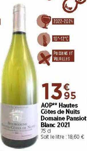 aop hautes côtes de nuits domaine pansiot blanc 2021