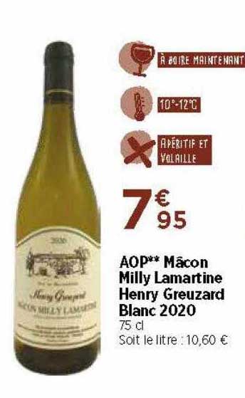 aop mâcon milly lamartine henry greuzard blanc 2020