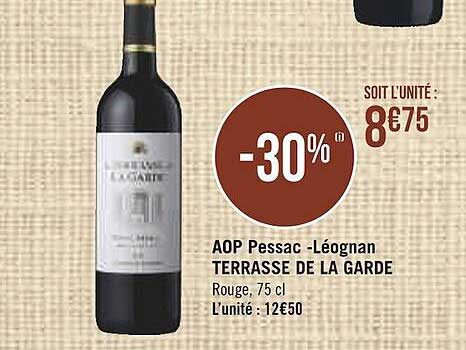 aop pessac- léognan terrasse de la garde