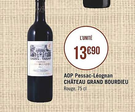 aop pessac-léognan château grand bourdieu