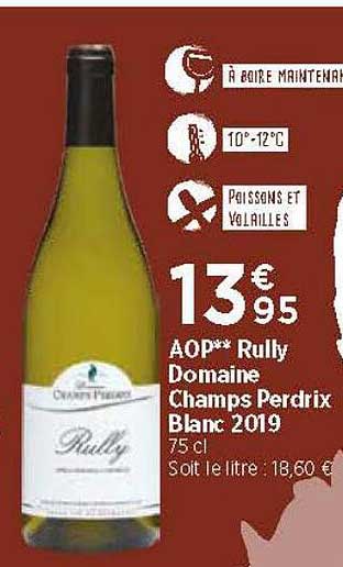 aop rully domaine champs perdrix blanc 2019