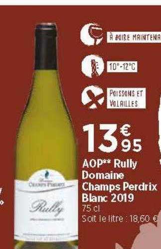aop rully domaine champs perdrix blanc 2019