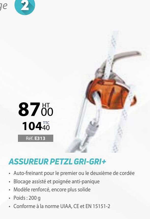 assureur petzl gri-gri+