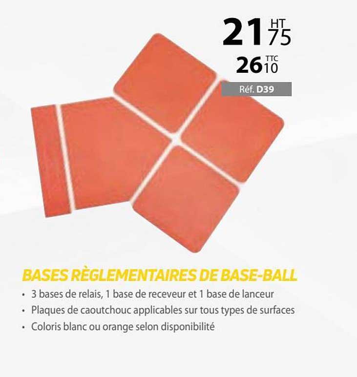 bases règlementaires de base-ball