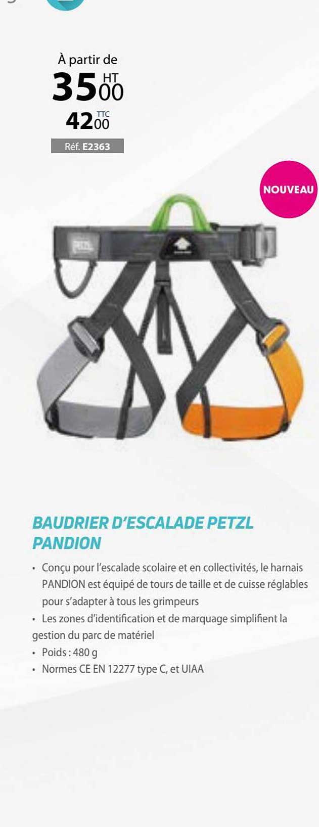 baudrier d'escalade petzl pandion