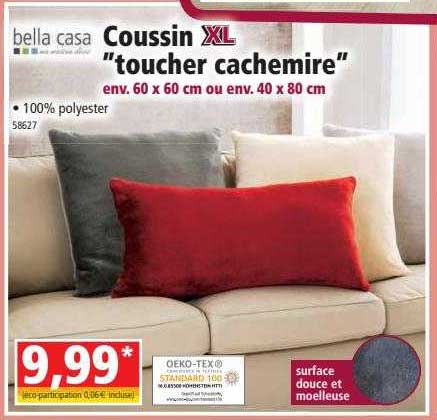 Bella Casa Coussin ”toucher Cachemire”