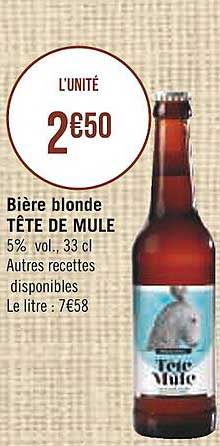 Bière Blonde Tête De Mule
