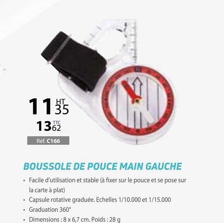 boussole de pouce main gauche