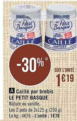 caillé pur brebis le petit basque