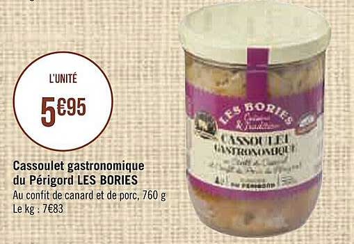 Cassoulet Gastronomique Du Périgord Les Bories
