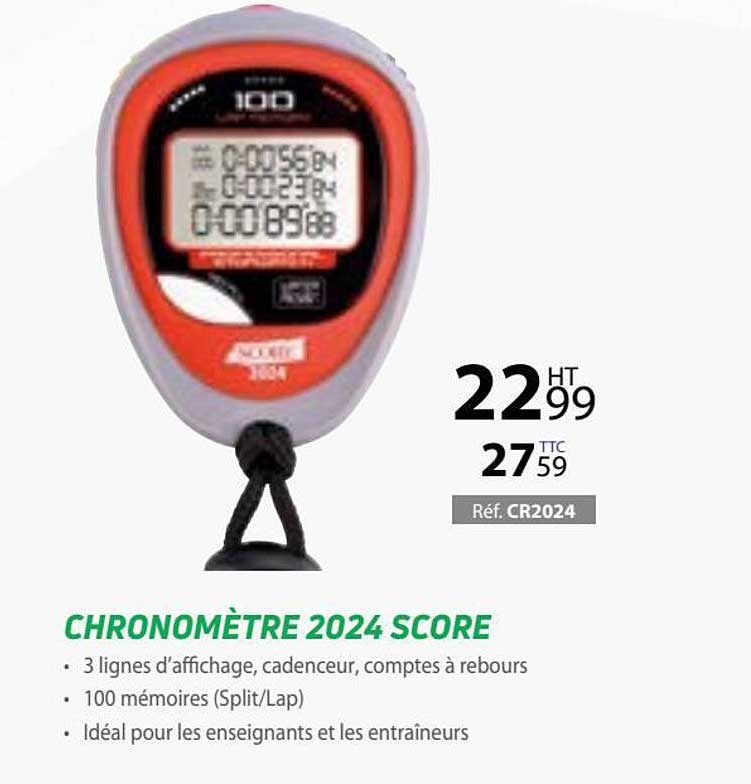 chronomètre 2024 score