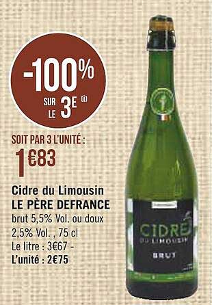 cidre du limousin le père defrance