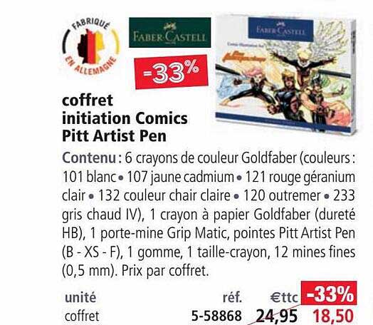 coffret initiation comics pitt artist pen