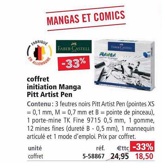 coffret initiation manga pitt artist pen