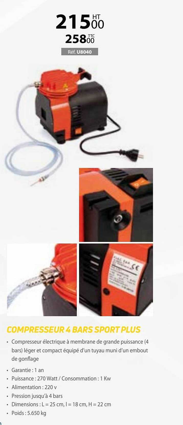 compresseur 4 bars sport plus