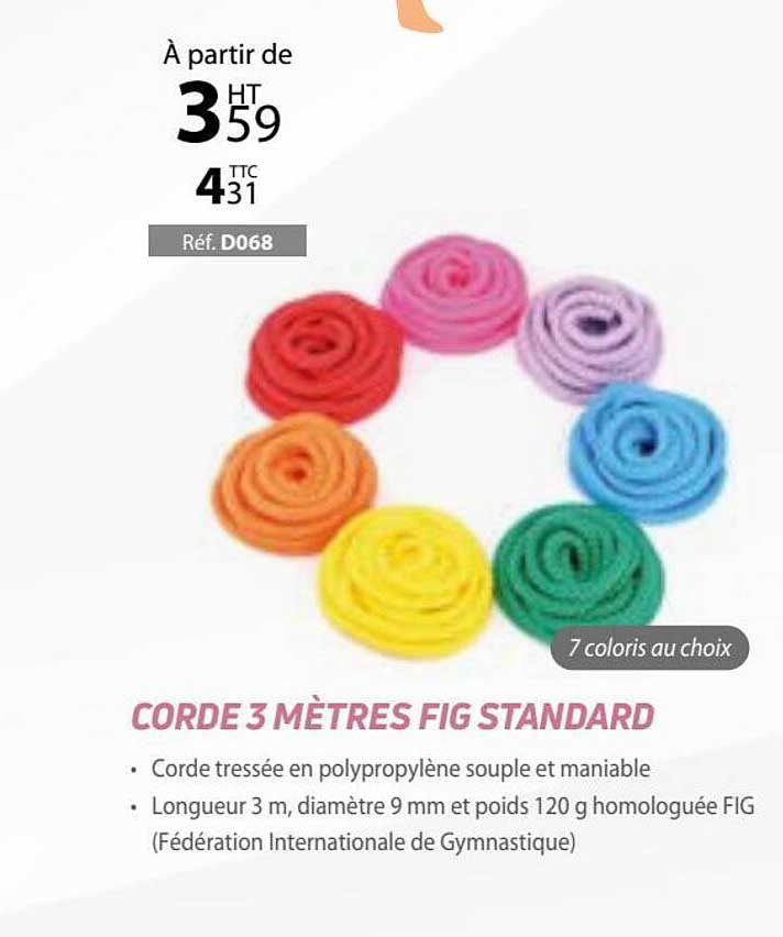 corde 3 mètres fig standard