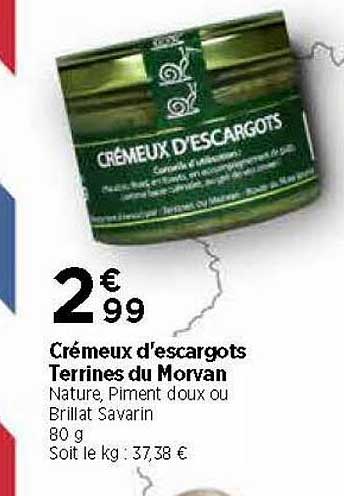 crémeux d'escargots terrines de morvan