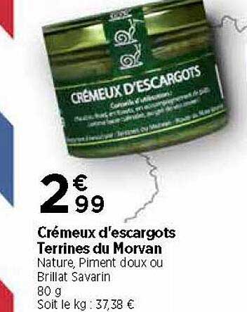 crémeux d'escargots terrines du morvan