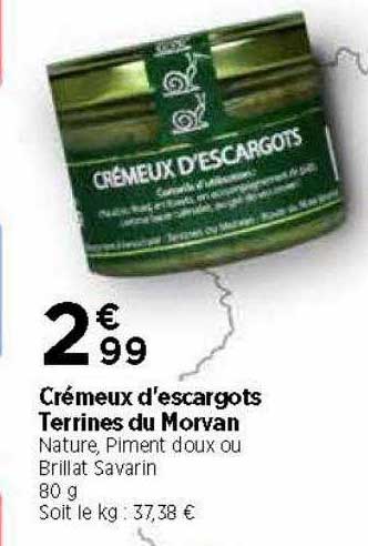 crémeux d'escargots terrines du morvan