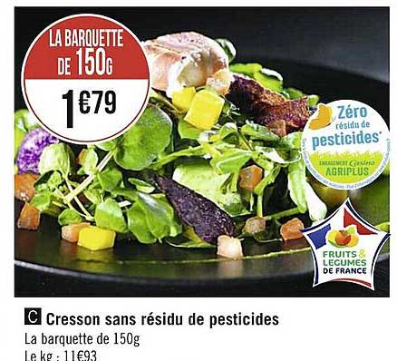 cresson sans résidu de pesticides