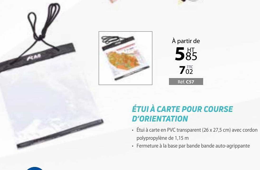 étui à carte pour course d'orientation