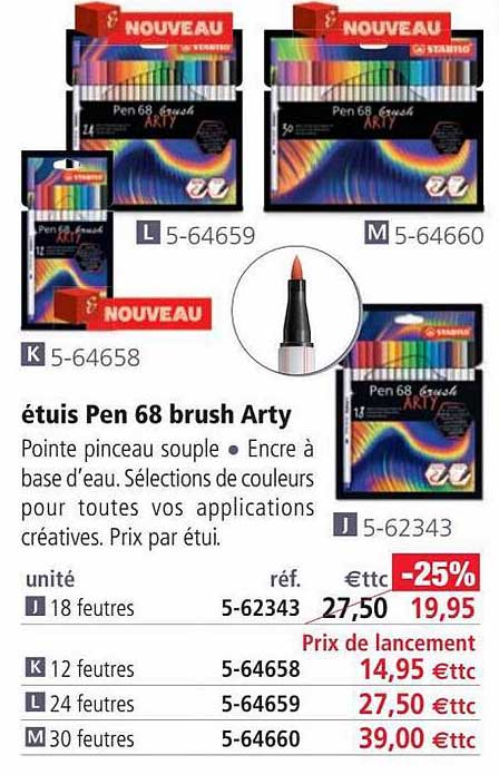 étuis pen 68 brush arty
