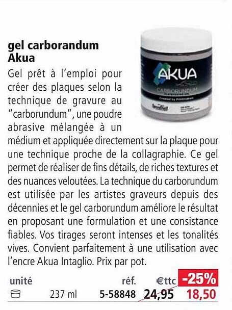 gel carborandum akua