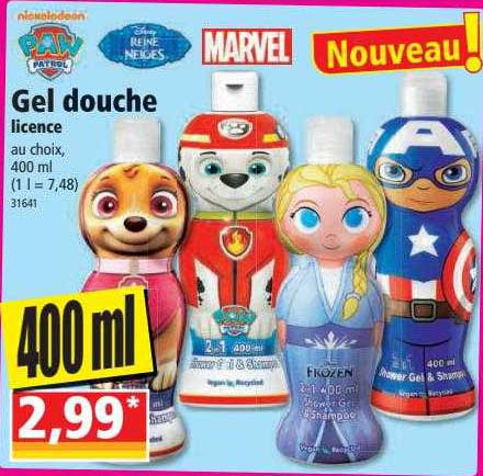gel douche licence paw patrol reine neiges