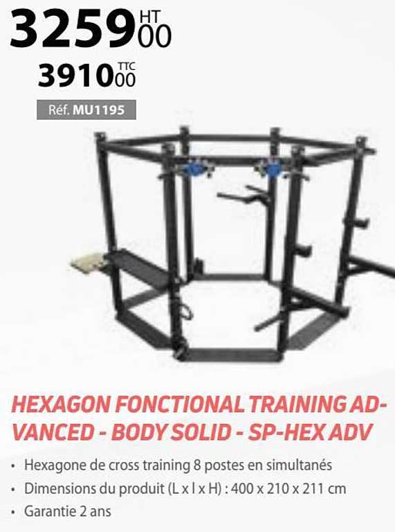 hexagon fonctional training advanced - body solid - sp-hex adv