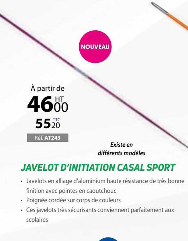 javelot d'initiation casal sport