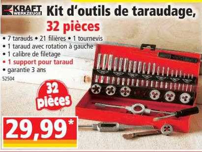 kraft kit d'outils de taraudage