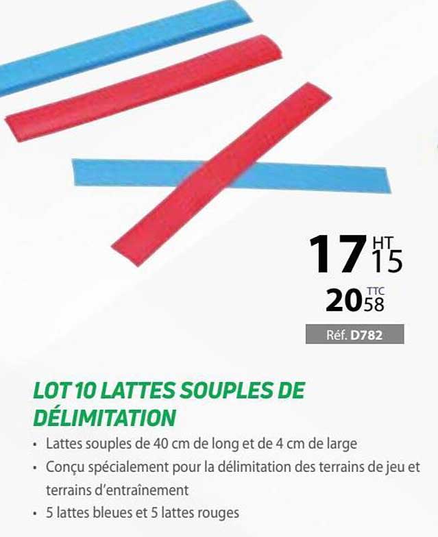 lot 10 lattes souples de délimitation
