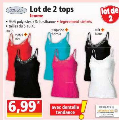 lot de 2 tops elle'nor